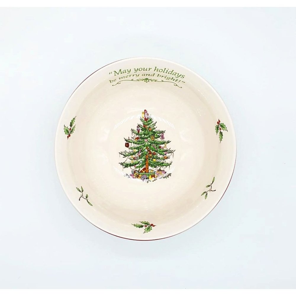 Spode Christmas Tree Candy Bowl with FREE Matching Plate